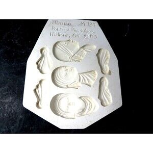 Mayco Women's Head & Face Portrait Pins Slip Mold #M -124